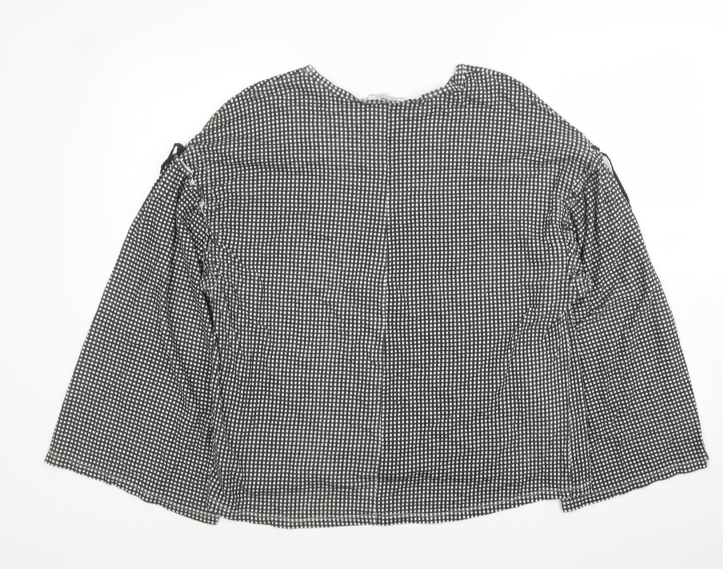 Womens UK Size S Zara Black Jersey Blouse