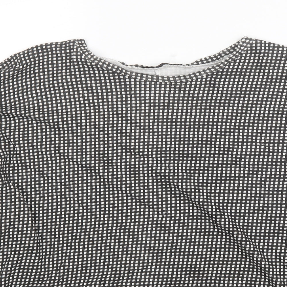 Womens UK Size S Zara Black Jersey Blouse