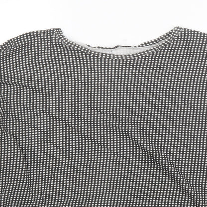 Womens UK Size S Zara Black Jersey Blouse