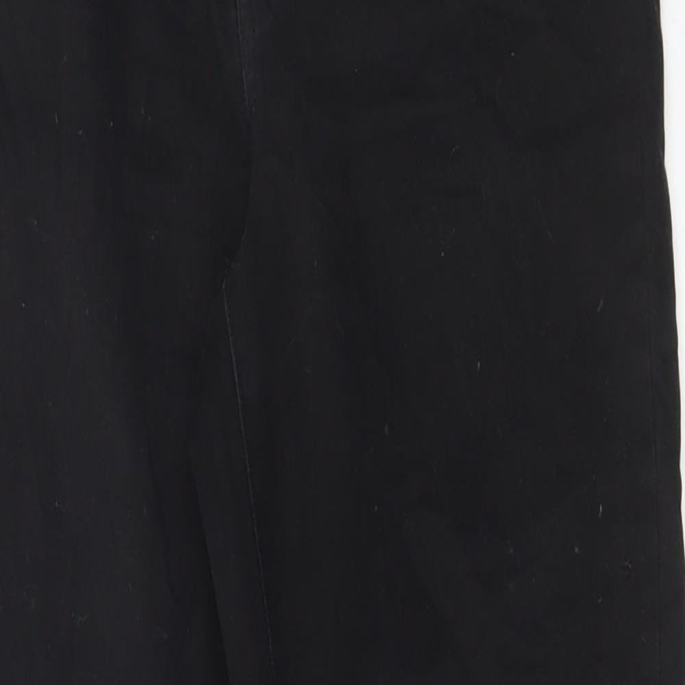 Denim & Co. Womens Black Cotton Skinny Jeans Size 12 L29 in Regular Button