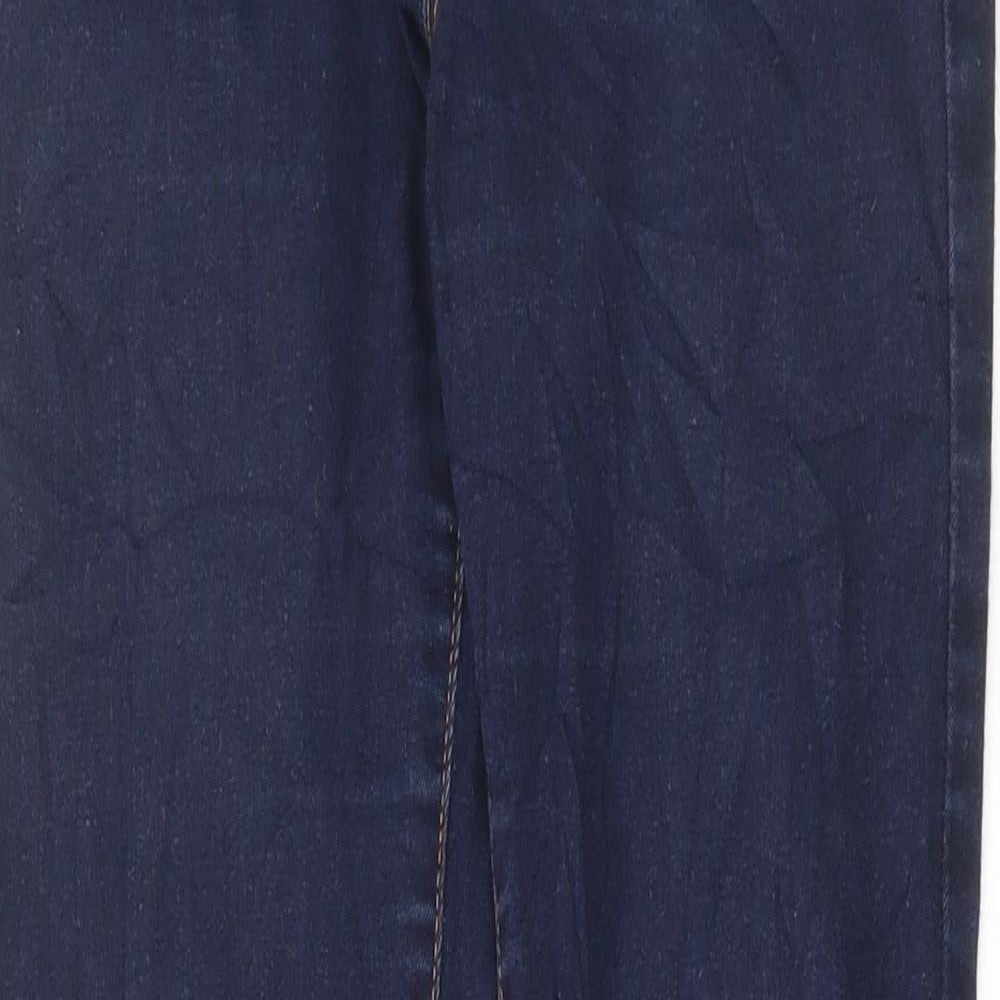 Denim & Co. Womens Blue Cotton Skinny Jeans Size 24 in L31 in Regular Button