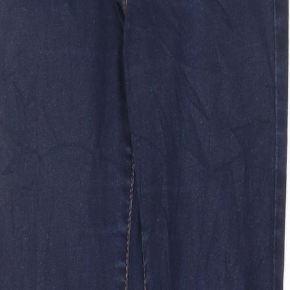 Denim & Co. Womens Blue Cotton Skinny Jeans Size 24 in L31 in Regular Button