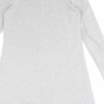 George Womens Grey Polyester Jumper Dress Size 8 Round Neck Pullover
