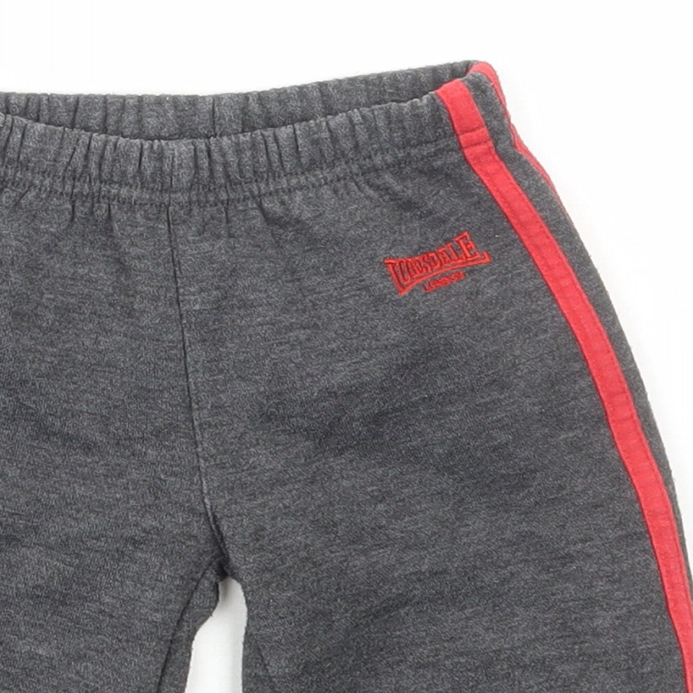 Lonsdale Baby Grey Polyester Jogger Trousers Size 6-9 Months Pullover