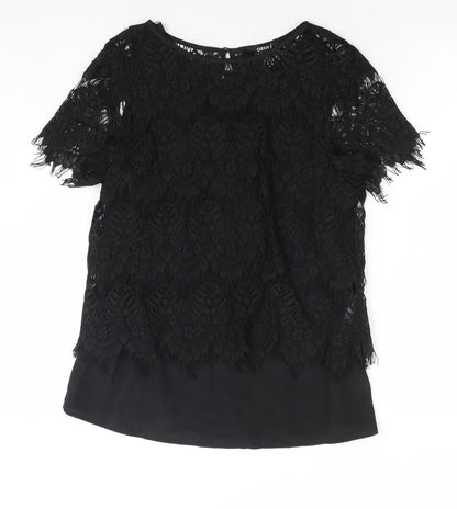 Womens UK Size 8 Oasis Black Basic Blouse