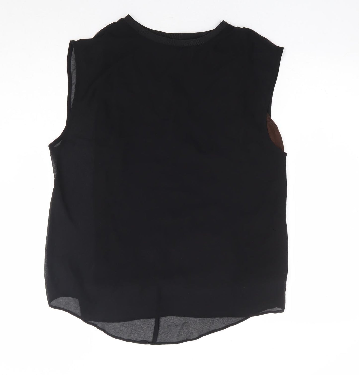Womens UK Size M Zara Black Basic Tank