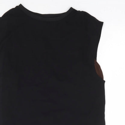 Womens UK Size M Zara Black Basic Tank