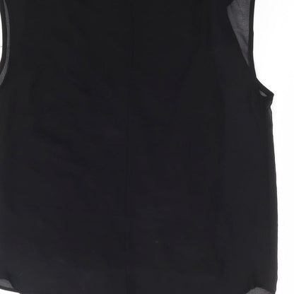 Womens UK Size M Zara Black Basic Tank