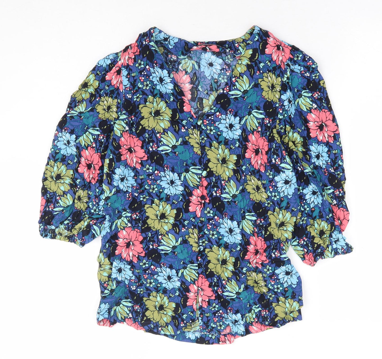 Womens UK Size 8 Marks and Spencer Multicoloured Basic Blouse