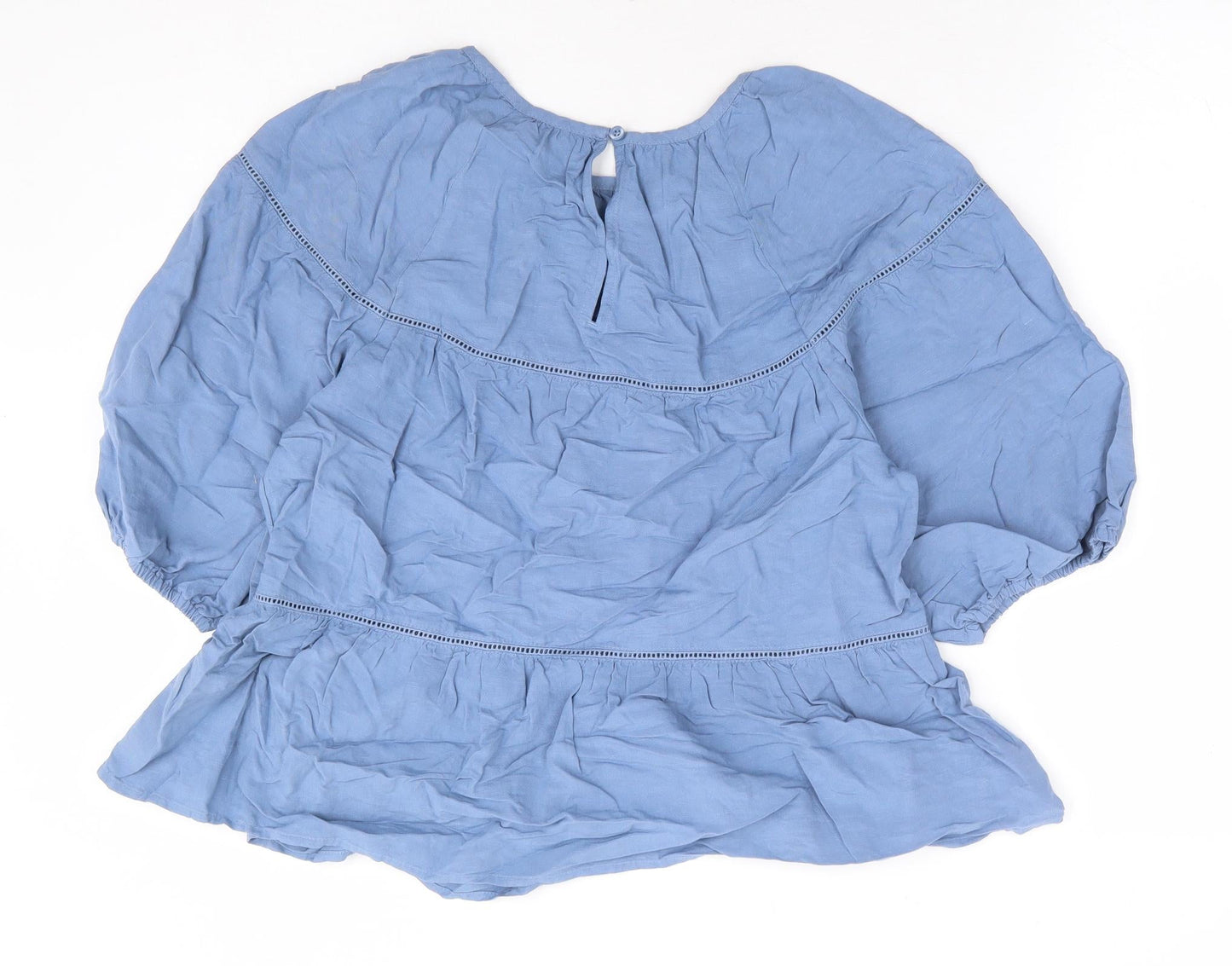 Womens UK Size 6 Marks and Spencer Blue Basic Blouse