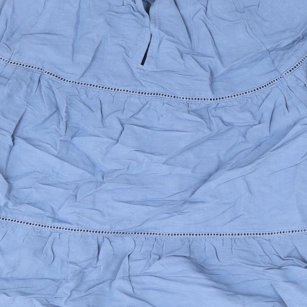 Womens UK Size 6 Marks and Spencer Blue Basic Blouse