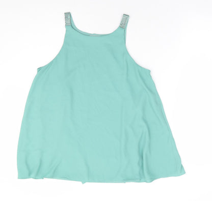 Womens UK Size 10 NEXT Green Basic Tank