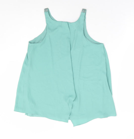 Womens UK Size 10 NEXT Green Basic Tank