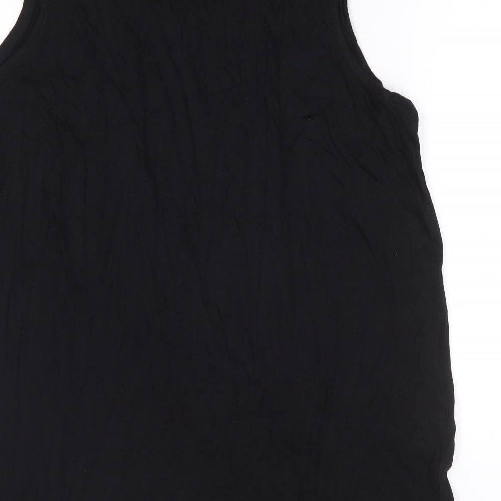 Bon Prix Collection Womens Black Cotton Basic Tank Size L Scoop Neck