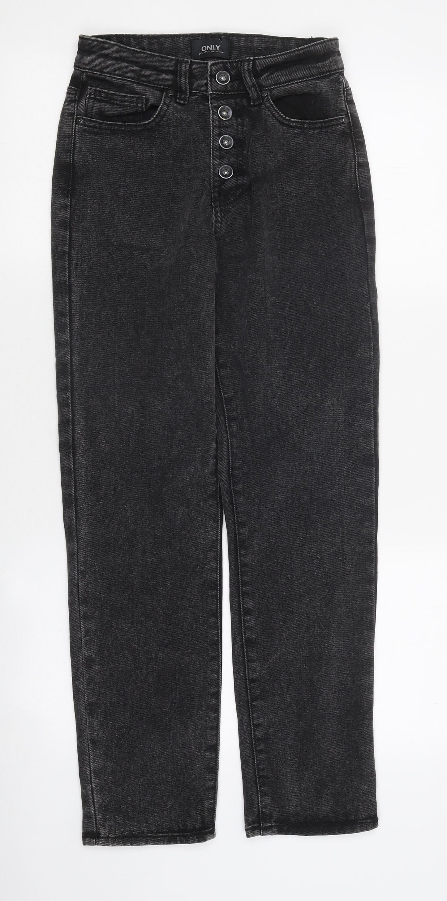 Only Womens Black Cotton Skinny Jeans Size 25 in L32 in Regular Zip - 4 Buttons