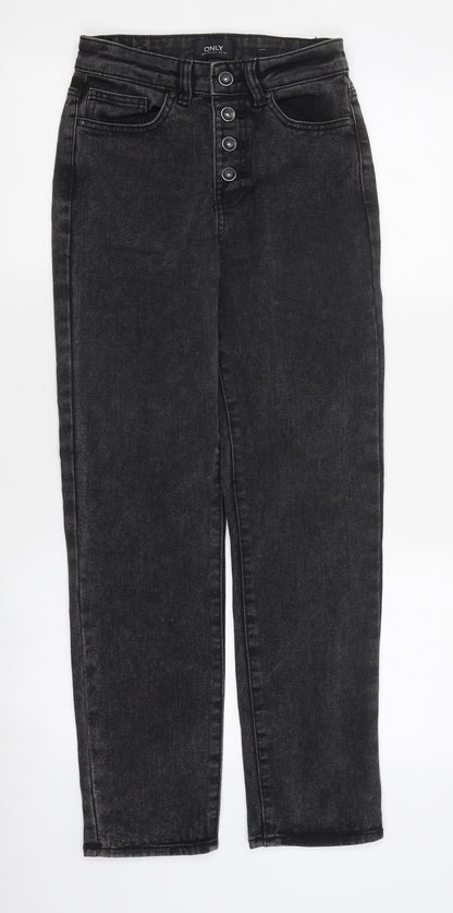 Only Womens Black Cotton Skinny Jeans Size 25 in L32 in Regular Zip - 4 Buttons