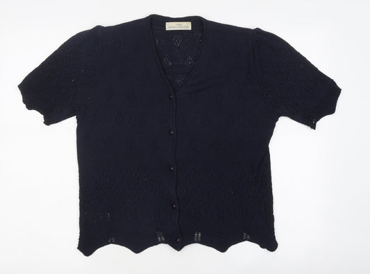 Womens UK Size 10 Marks and Spencer Blue Cardigan Jumper
