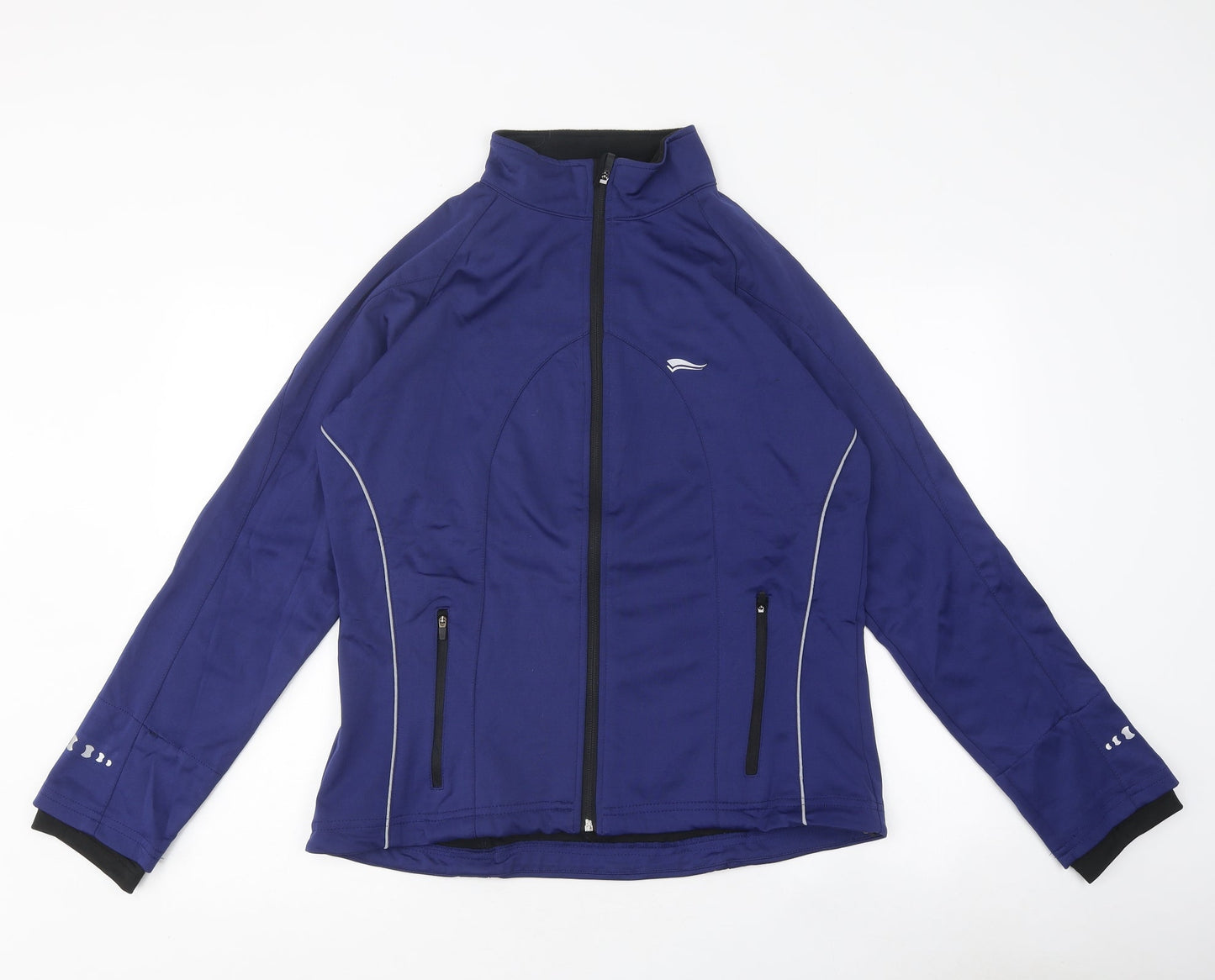 Crivit Womens Blue Rain Coat Coat Size L Zip