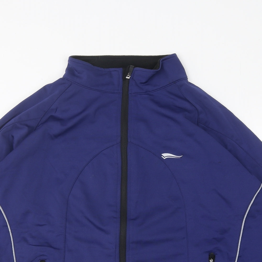 Crivit Womens Blue Rain Coat Coat Size L Zip