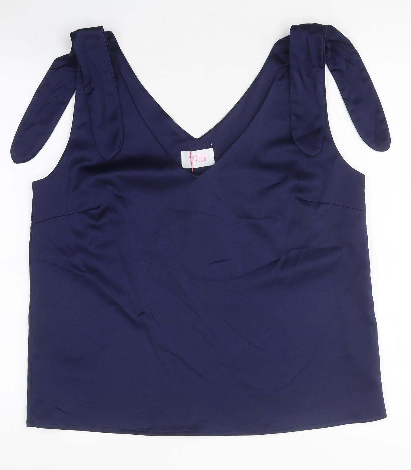 Womens UK Size M Savida Blue Basic Tank