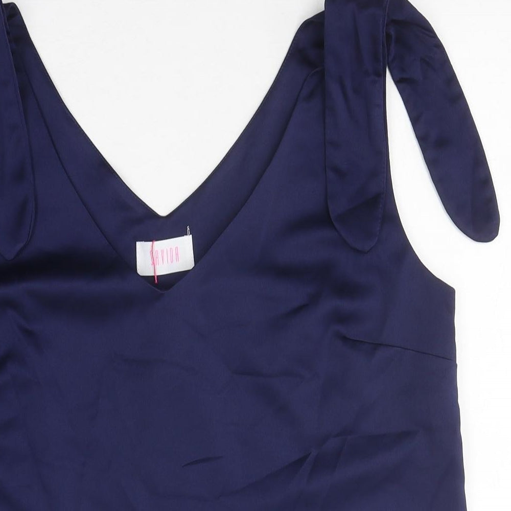 Womens UK Size M Savida Blue Basic Tank