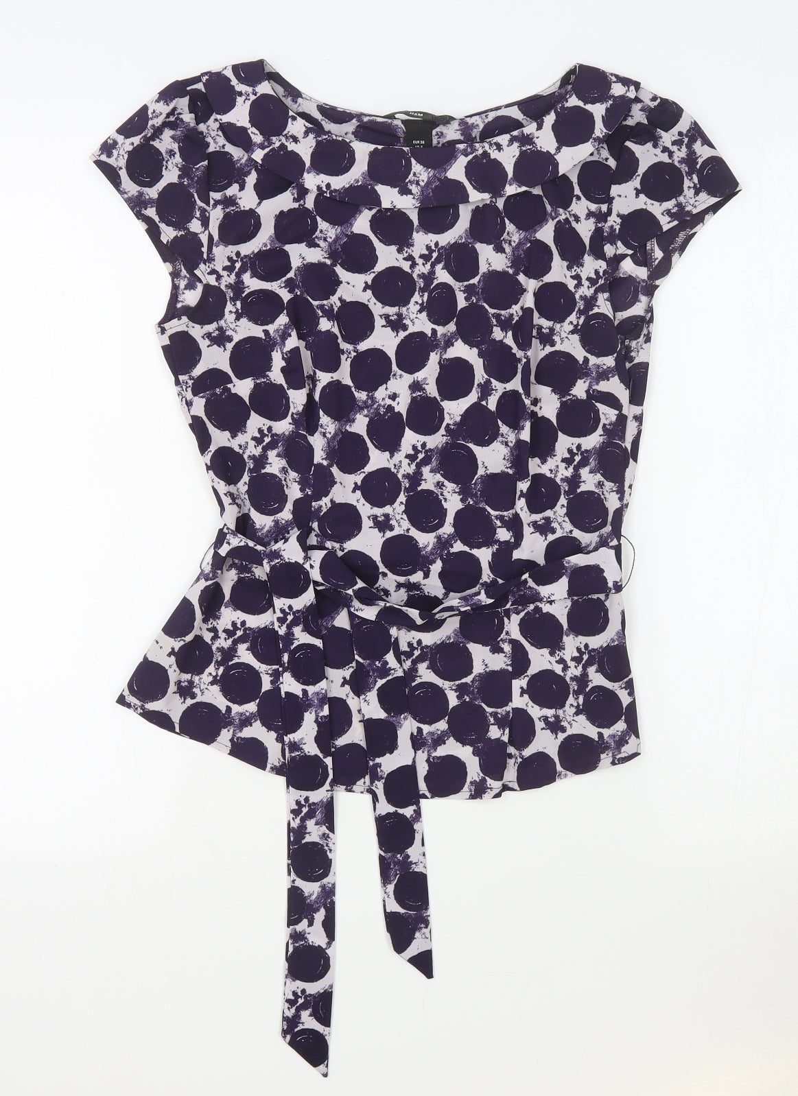 Womens UK Size 6 H&M Purple Basic Blouse