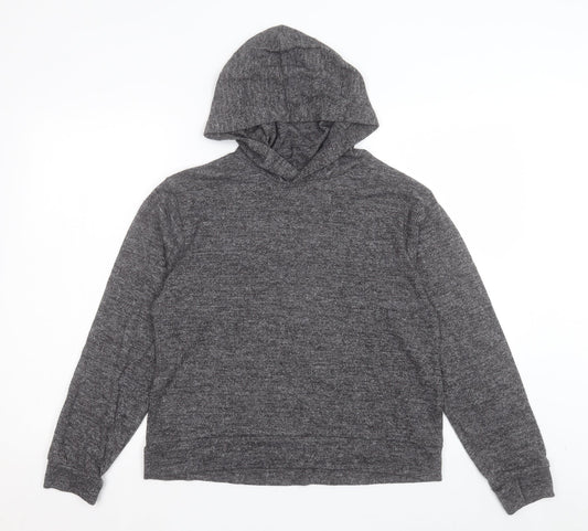 H&M Womens Grey Viscose Pullover Hoodie Size M Pullover