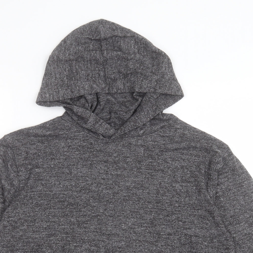 H&M Womens Grey Viscose Pullover Hoodie Size M Pullover