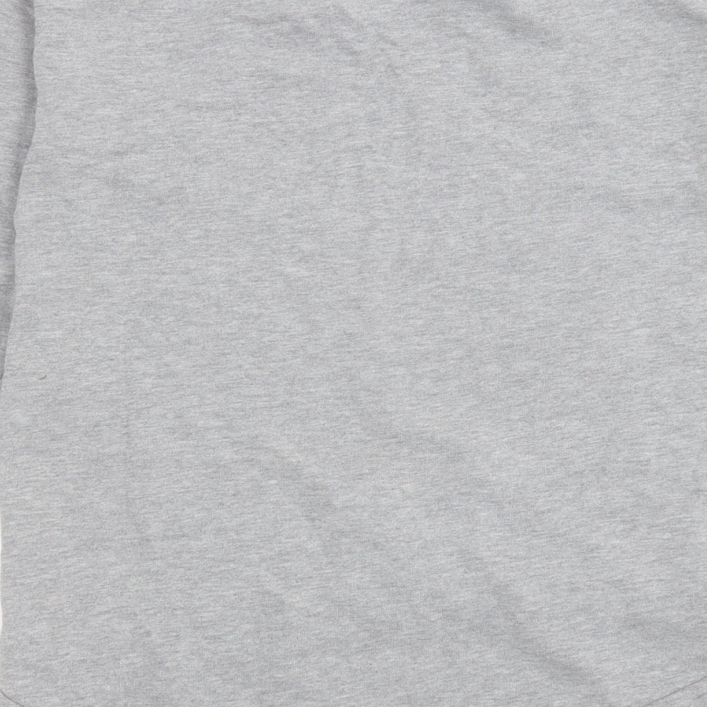 H&M Womens Grey Cotton Pullover Sweatshirt Size 10 Pullover - Distressed