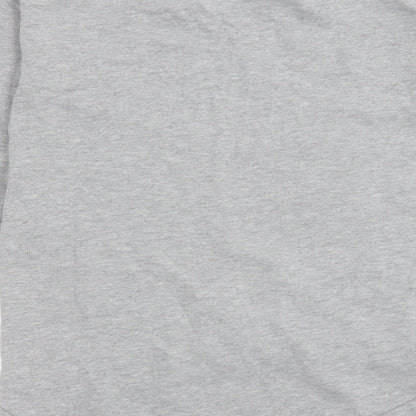 H&M Womens Grey Cotton Pullover Sweatshirt Size 10 Pullover - Distressed