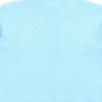 4 Me Womens Blue High Neck Acrylic Pullover Jumper Size M