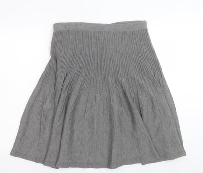 H&M Womens Grey Acrylic A-Line Skirt Size 34 in