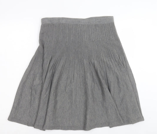 H&M Womens Grey Acrylic A-Line Skirt Size 34 in