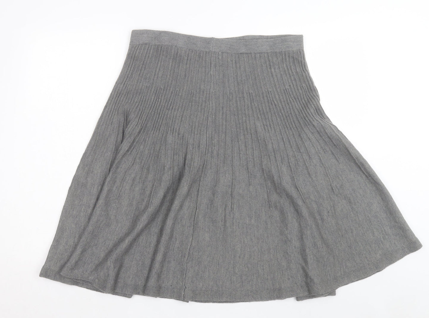 H&M Womens Grey Acrylic A-Line Skirt Size 34 in