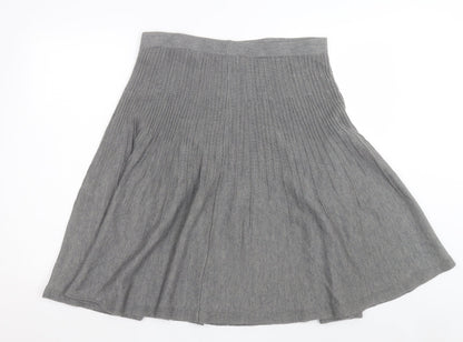 H&M Womens Grey Acrylic A-Line Skirt Size 34 in