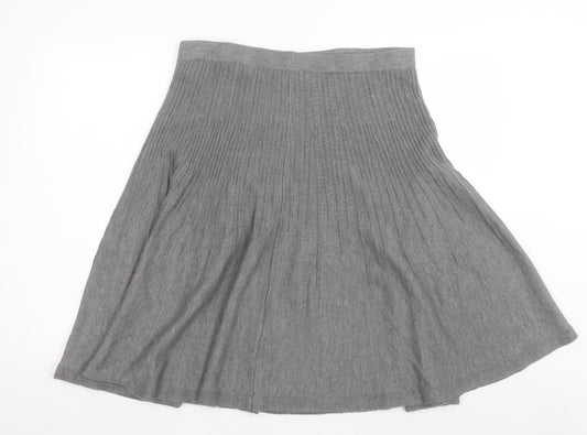 H&M Womens Grey Acrylic A-Line Skirt Size 34 in