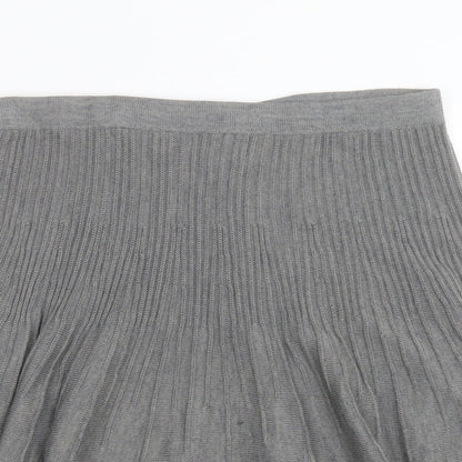 H&M Womens Grey Acrylic A-Line Skirt Size 34 in