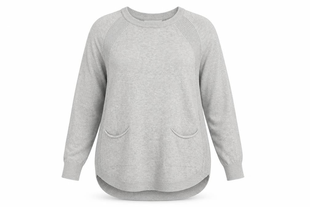 Womens UK Size S Mud Flowers Grey Pullover Jumper