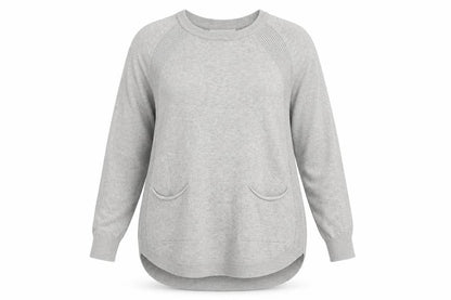 Womens UK Size S Mud Flowers Grey Pullover Jumper