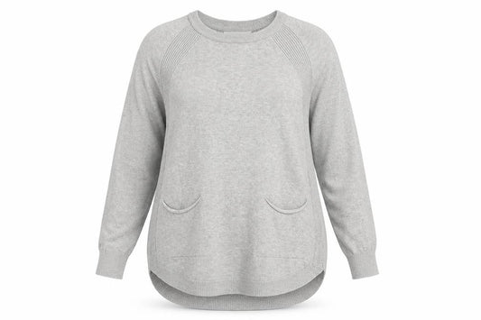 Womens UK Size S Mud Flowers Grey Pullover Jumper