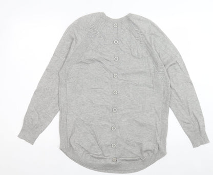 Womens UK Size S Mud Flowers Grey Pullover Jumper
