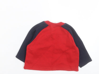 Momy Mouse Boys Red Cotton Pullover Jumper Size 3-6 Months Pullover - My First Sports Car
