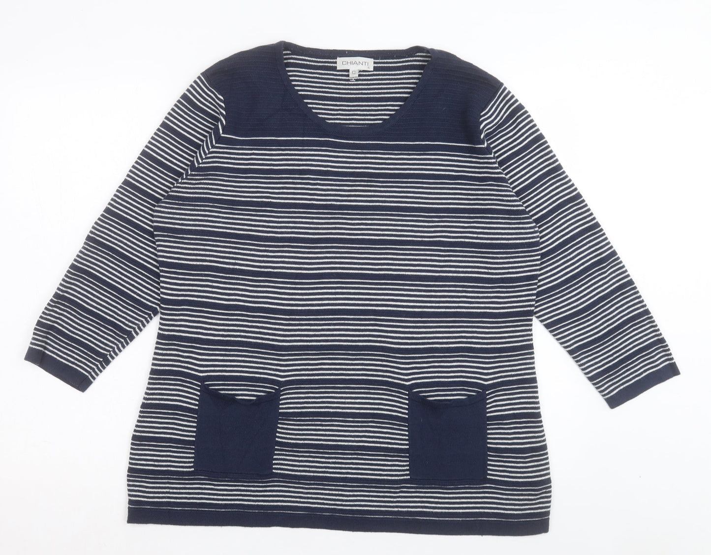Womens UK Size XL Chianti Blue Pullover Jumper