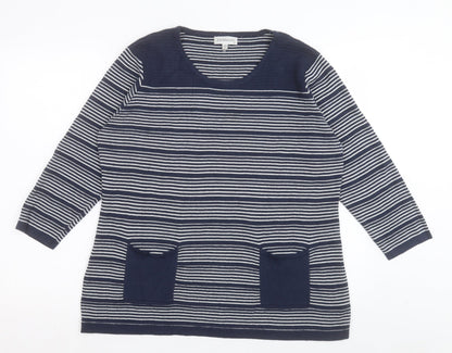 Womens UK Size XL Chianti Blue Pullover Jumper