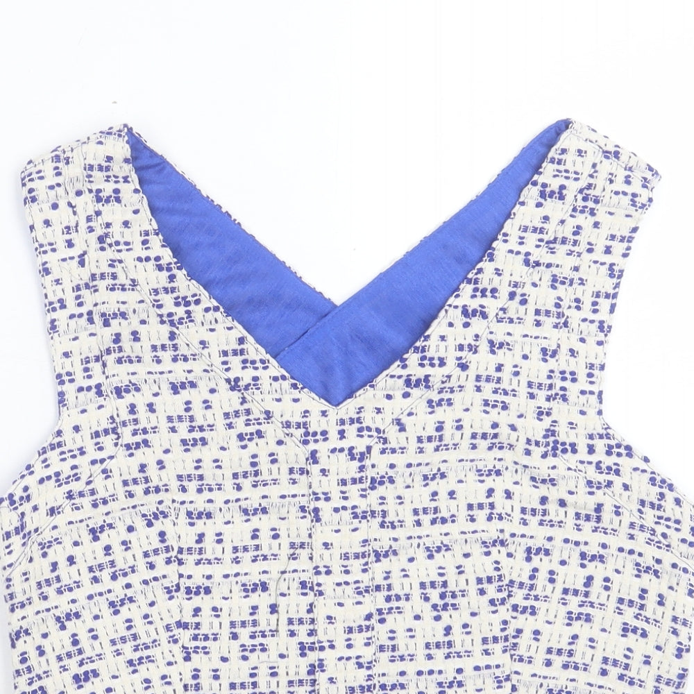 Womens UK Size S Drole de Copine Blue Cropped Tank
