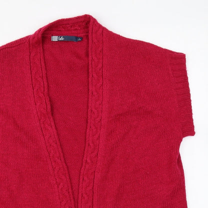 Womens UK Size L Isle Pink Cardigan Jumper