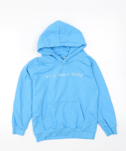 Preworn Girls Blue Cotton Pullover Hoodie Size M Pullover - It's A Dance Thing