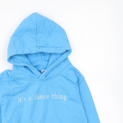 Preworn Girls Blue Cotton Pullover Hoodie Size M Pullover - It's A Dance Thing