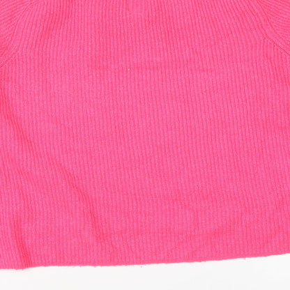 Womens UK Size 10 River Island Pink Pullover Jumper