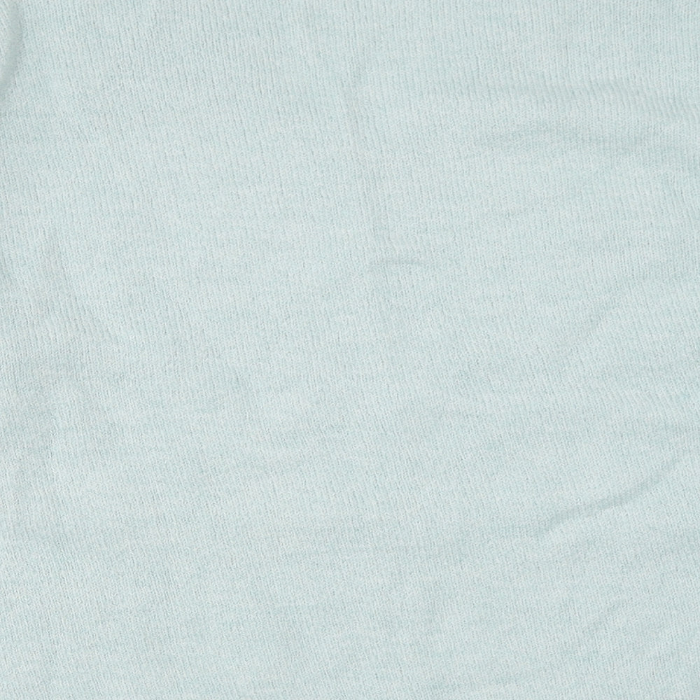 George Womens Blue V-Neck Acrylic Pullover Jumper Size L